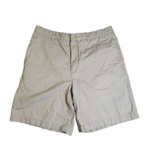 Vineyard Vines Tan Khaki flat front casual shorts mens size 34